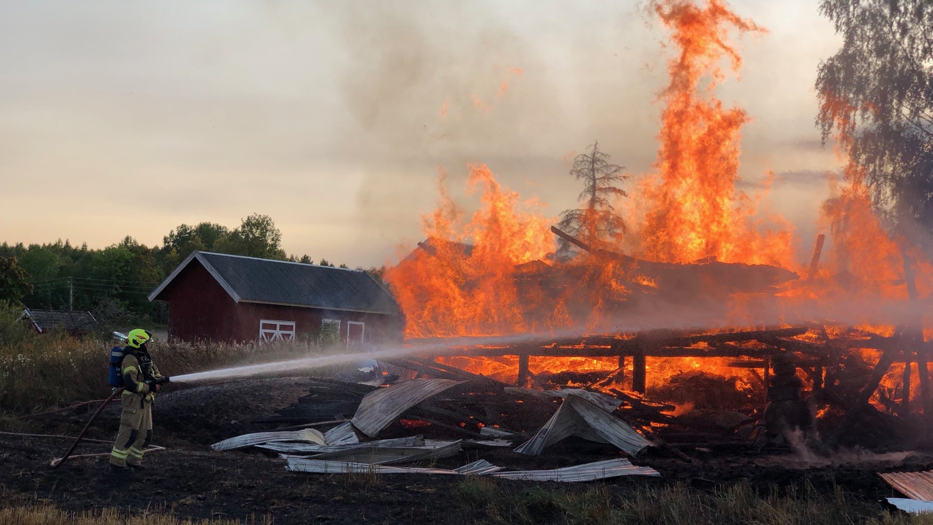 Låvebrann på Drolsum