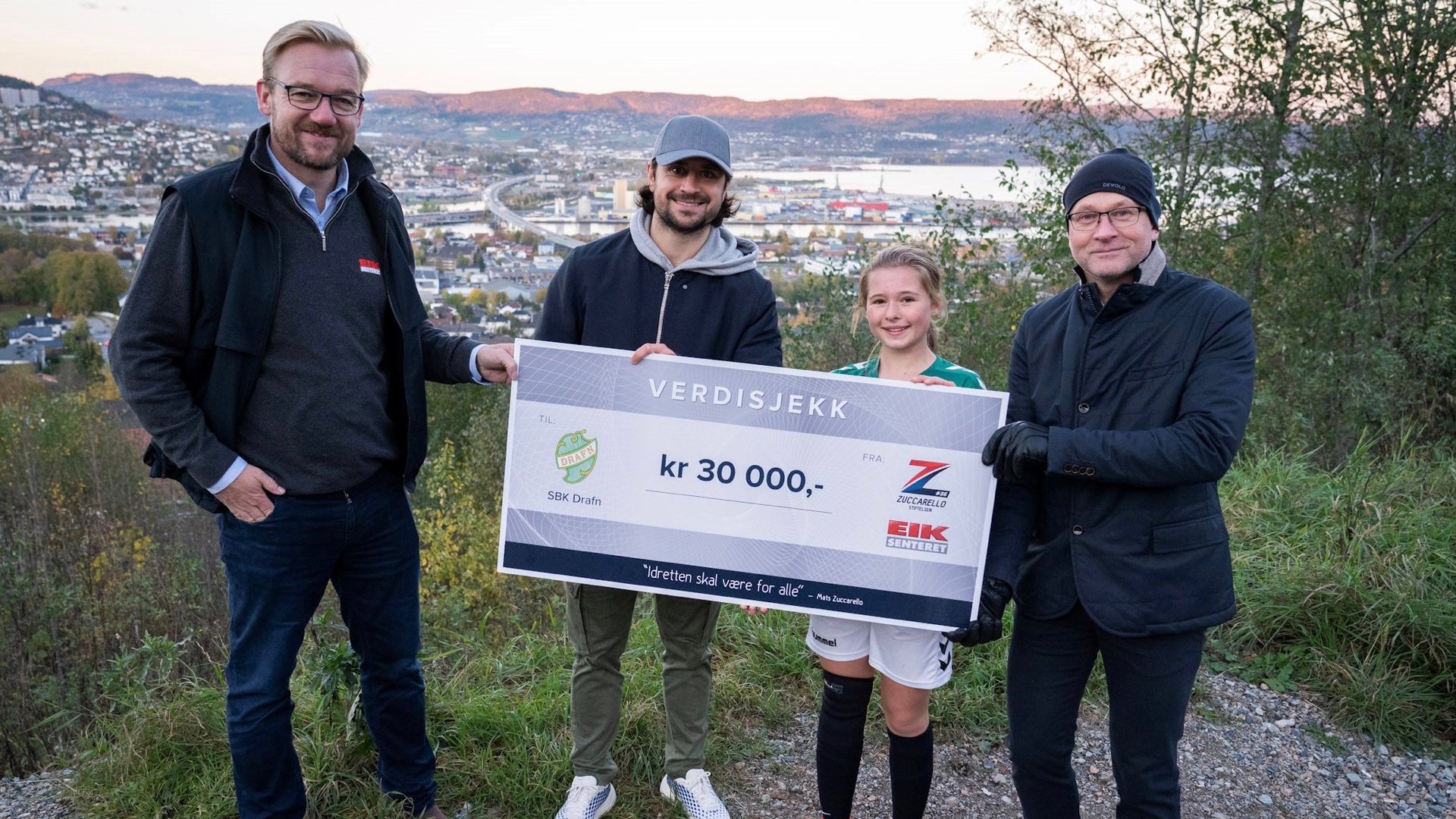 Eiksenteret og Mats Zucarello samler inn penger til lokal idrett